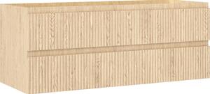 Mexen Rivel, koupelnová skříňka 120 cm, 2 zásuvky, drážkovaná, dub, 91A20-12047-2-BFF81