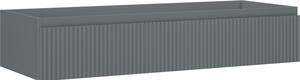 Mexen Rivel, koupelnová skříňka 120 cm, 1 zásuvka, drážkovaná, grafitová matná, 91A20-12023-1-BF66
