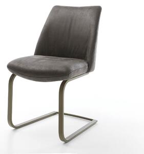 DELIFE Jídelní židle Elso-Flex mikrovlákno antracit vintage jídelní židle plochý titanová barva taštičkové pružiny