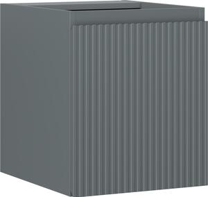 Mexen Rivel, koupelnová skříňka 40 cm, 1 dvířka, s drážkami, grafitová matná, 91A21-04047-1-BF66