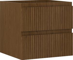Mexen Rivel, koupelnová skříňka 50 cm, 2 zásuvky, drážkovaná, ořech, 91A20-05047-2-BFF86