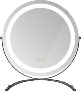 EMKE 360° otočné zrcátko na líčení s LED osvětlením, studené bílé, neutrální a teplé světlo Hollywoodské zrcátko, stojanové zrcátko na líčení s inteligentním dotykovým ovládáním, nastavitelným jasem a paměťovou funkcí