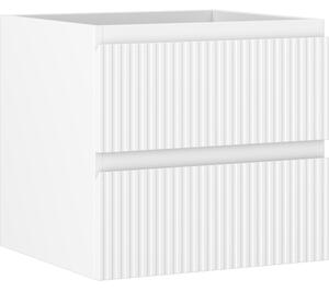 Mexen Rivel, koupelnová skříňka 50 cm, 2 zásuvky, drážkovaná, bílá matná, 91A20-05047-2-BFF01