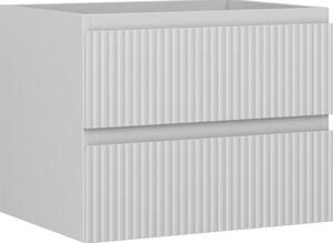 Mexen Rivel, koupelnová skříňka 60 cm, 2 zásuvky, drážkovaná, matná šedá, 91A20-06047-2-BFF62