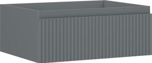 Mexen Rivel, koupelnová skříňka 60 cm, 1 zásuvka, drážkovaná, grafitová matná, 91A20-06023-1-BF66