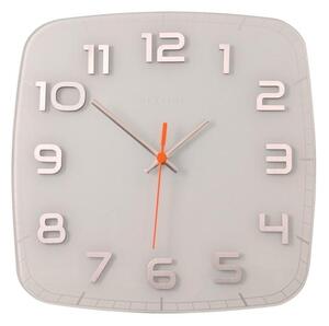 Nástěnné hodiny Classy square 30 cm bílé - NEXTIME (Designové nástěnné hodiny 8816wi Classy square 30cm - NEXTIME)