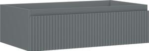 Mexen Rivel, koupelnová skříňka 80 cm, 1 zásuvka, drážkovaná, grafitová matná, 91A20-08023-1-BF66