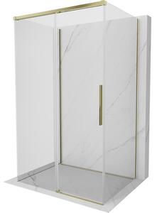 Mexen Rox-3S, 3-stěnný výsuvný sprchový kout 105 x 70 cm, čiré sklo, zlatý profil, 8C2-105-070-50-00-3S