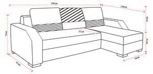 Rohová sedací souprava Aresea (béžová + hnědá) (L). 1025371