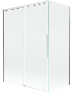 Mexen Rox, 2-křídlová posuvná vanová zástěna 120 + 70 x 150 cm, 8mm čiré sklo, bílý profil, 8C9-120-070-20-00