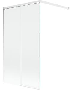 Mexen Rox, 2-křídlová posuvná vanová zástěna 100 x 150 cm, 8mm čiré sklo, bílý profil, 8C9-100-003-20-00