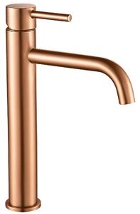 Umyvadlová baterie REA LUNGO - broušené Copper, vysoká