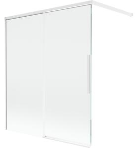 Mexen Rox, 2-křídlová posuvná vanová zástěna 140 x 150 cm, 8mm čiré sklo, bílý profil, 8C9-140-003-20-00