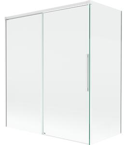 Mexen Rox, 2-křídlová posuvná vanová zástěna 140 + 70 x 150 cm, 8mm čiré sklo, bílý profil, 8C9-140-070-20-00