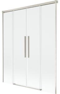 Mexen Rox, 2-křídlová posuvná vanová zástěna 140 x 150 cm, 8mm čiré sklo, ocelový profil, 8C9-140-002-97-00