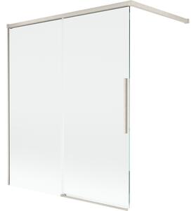 Mexen Rox, 2-křídlová posuvná vanová zástěna 140 x 150 cm, 8mm čiré sklo, ocelový profil, 8C9-140-003-97-00