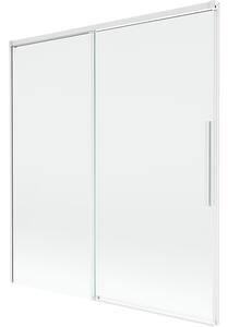 Mexen Rox, 2-křídlová posuvná vanová zástěna 150 x 150 cm, 8mm čiré sklo, bílý profil, 8C9-150-001-20-00