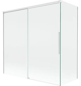 Mexen Rox, 2-křídlová posuvná vanová zástěna 160 + 75 x 150 cm, 8mm čiré sklo, bílý profil, 8C9-160-075-20-00