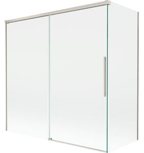 Mexen Rox, 2-křídlová posuvná vanová zástěna 160 + 75 x 150 cm, 8mm čiré sklo, ocelový profil, 8C9-160-075-97-00