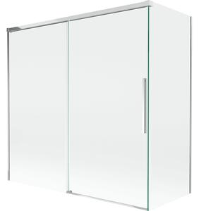 Mexen Rox, 2-křídlová posuvná vanová zástěna 160 + 70 x 150 cm, 8mm čiré sklo, bílý profil, 8C9-160-070-20-00