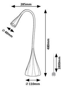 Rabalux JEFF2 LED stolní lampa 74204