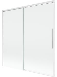 Mexen Rox, 2-křídlová posuvná vanová zástěna 160 x 150 cm, 8mm čiré sklo, bílý profil, 8C9-160-001-20-00