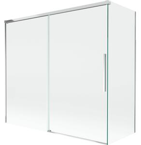 Mexen Rox, 2-křídlová posuvná vanová zástěna 170 + 70 x 150 cm, 8mm čiré sklo, chromový profil, 8C9-170-070-01-00