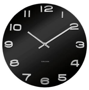 Nástěnné hodiny Vintage black round 35 cm černé - Karlsson