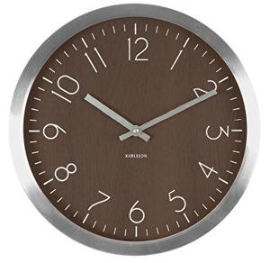 Nástěnné hodiny Mini wenge 35 cm - Karlsson (Designové hodiny 5609DW 35 cm - Karlsson)