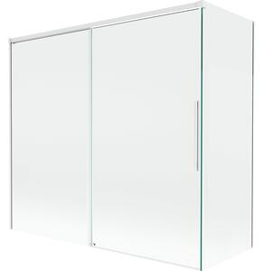 Mexen Rox, 2-křídlová posuvná vanová zástěna 170 + 70 x 150 cm, 8mm čiré sklo, bílý profil, 8C9-170-070-20-00