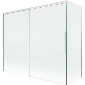 Mexen Rox, 2-křídlová posuvná vanová zástěna 180 + 80 x 150 cm, 8mm čiré sklo, bílý profil, 8C9-180-080-20-00