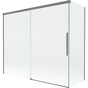 Mexen Rox, 2-křídlová posuvná vanová zástěna 180 + 90 x 150 cm, 8mm čiré sklo, grafitový profil, 8C9-180-090-95-00