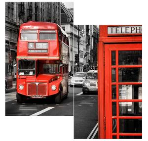 Gario 2 dílný obraz na plátně Na rušné londýnské ulici Velikost: 60 x 60 cm
