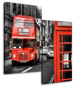 Gario 2 dílný obraz na plátně Na rušné londýnské ulici Velikost: 60 x 60 cm