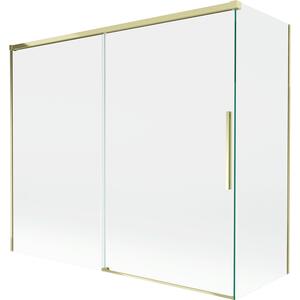 Mexen Rox, 2-křídlová posuvná vanová zástěna 180 + 80 x 150 cm, 8mm čiré sklo, zlatý lesklý profil, 8C9-180-080-50-00