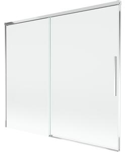Mexen Rox, 2-křídlová posuvná vanová zástěna 180 x 150 cm, 8mm čiré sklo, chromový profil, 8C9-180-001-01-00