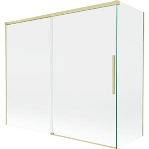 Mexen Rox, 2-křídlová posuvná vanová zástěna 180 + 80 x 150 cm, 8mm čiré sklo, zlatý matný profil, 8C9-180-080-55-00