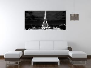 Gario Obraz na plátně Eiffelova věž černo-bílá Velikost: 115 x 55 cm