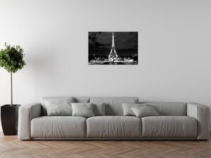 Gario Obraz na plátně Eiffelova věž černo-bílá Velikost: 40 x 100 cm