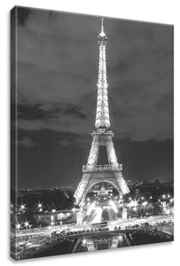 Gario Obraz na plátně Eiffelova věž černo-bílá Velikost: 40 x 50 cm