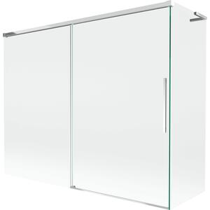 Mexen Rox, L posuvná 2-křídlová vanová zástěna 190 + 80 x 150 cm, 8mm čiré sklo, chromový profil, 8C9L-190-080-01-00