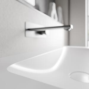 Koupelnová skříňka AVA 120 cm s dvojumyvadlem z minerálního odlitku CREAM