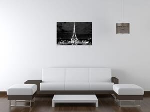 Gario Obraz na plátně Eiffelova věž černo-bílá Velikost: 30 x 20 cm