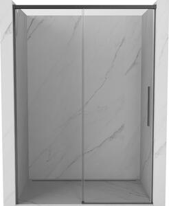 Mexen Rox, posuvné sprchové dveře 140 cm, 8mm čiré sklo, broušený grafit profil, 8C2-140-000-66-00