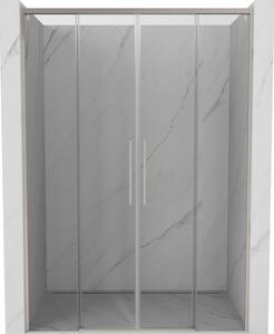 Mexen Rox, posuvné sprchové dveře 140 cm, 8mm čiré sklo, ocelový profil, 8C2-140-002-97-00