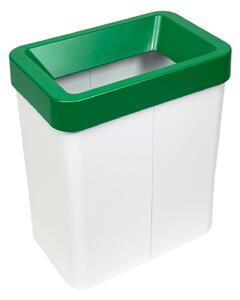 Odpadkový koš na tříděný odpad Caimi Brevetti Maxi W,50 L, zelený, sklo