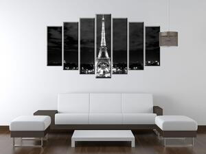 Gario Obraz na plátně Eiffelova věž černo-bílá Velikost: 140 x 80 cm