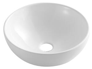 Invena Dokos, keramické umyvadlo na desku 395x395x135 mm, bílá lesklá, INV-CE-19-011-C