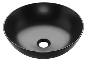 Invena Dokos, umyvadlo na desku 395x395x135 mm, černá matná, INV-CE-19-005-C