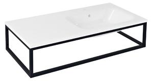 Sapho Sapho, SKA konzole pod umyvadlo/desku, 100x22x51cm, černá mat, SKA810